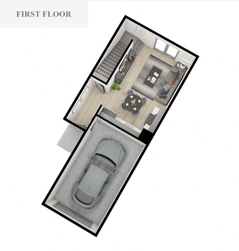 3D floorplan of an apartment unit